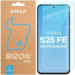 Bizon Glass Clear Duo Galaxy S25 FE / S24 FE / A36 5G / A56 5G [2 PACK]