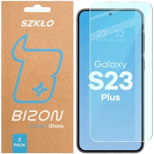 Bizon Glas Klar Duo Galaxy S23+ Plus [2 PACK]