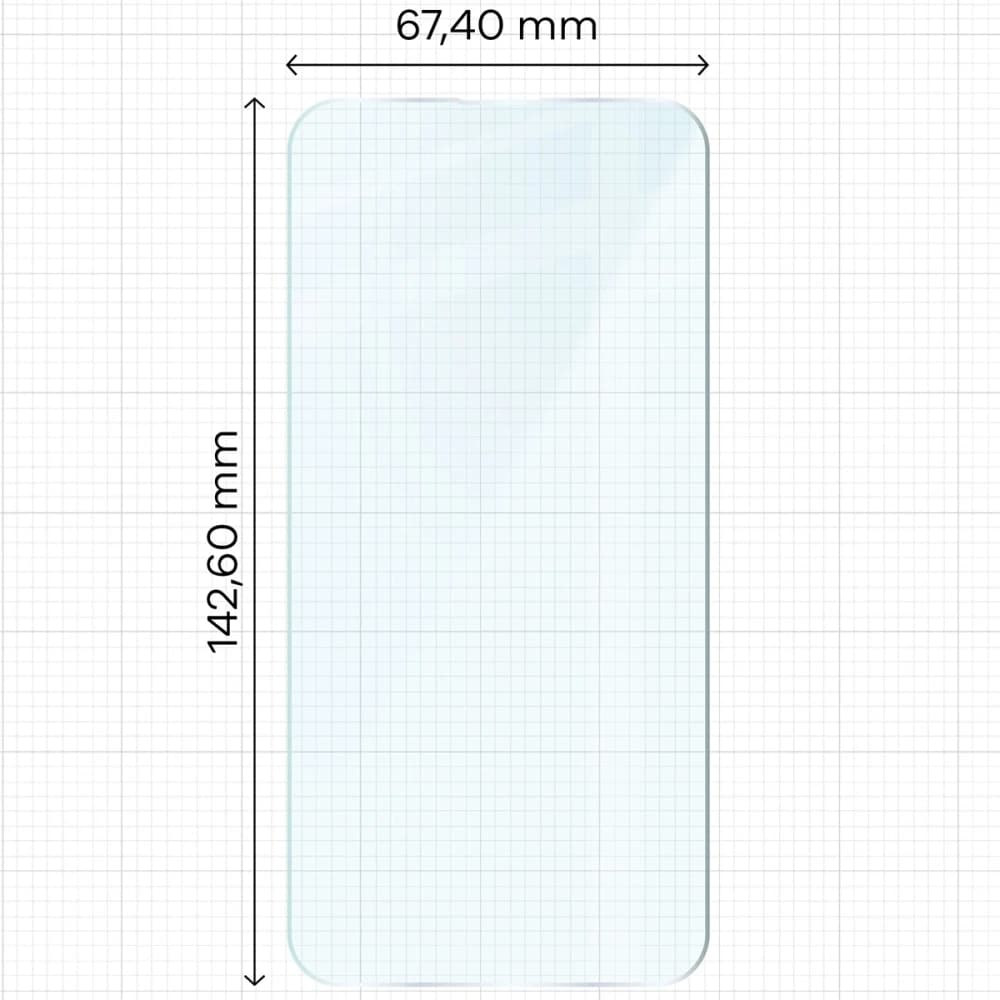 Bizon Glass Clear Duo iPhone 17e / 16e / 14 / 13 Pro / 13 [2 PACK] - 2