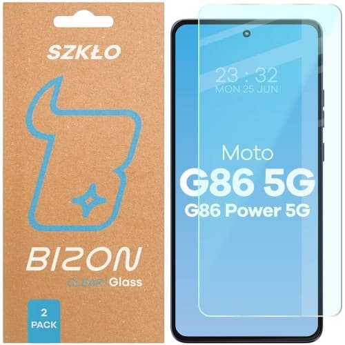 Bizon Glass Clear Duo Motorola Moto G86 5G / G86 Power 5G [2 PACK]