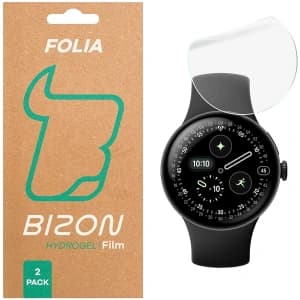 Bizon Glass Watch Hydrogel Duo Google Pixel Watch 4 45mm [2 PACK]