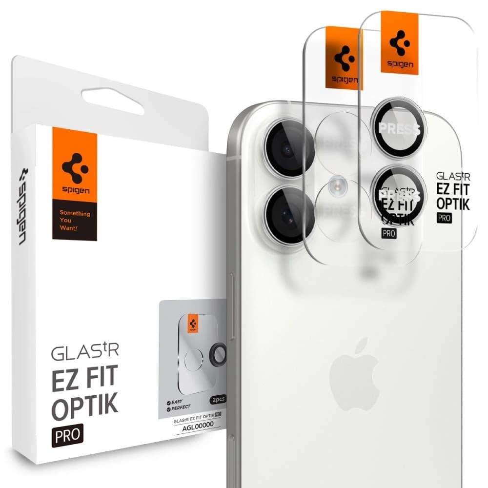 Spigen Optik Pro Glas.tr ez Fit Camera Protector Apple iPhone 16 / 16 Plus / 17 Silver [2 PACK] - 1