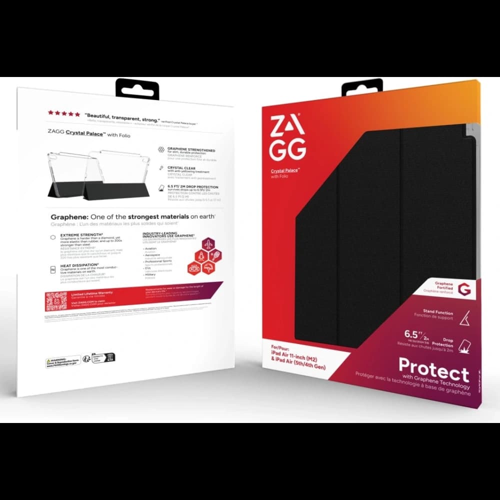 ZAGG Crystal Palace Folio Apple iPad Air 11" 2024/2025 / iPad Air 10,9" 2022/2020 (klar) - 3