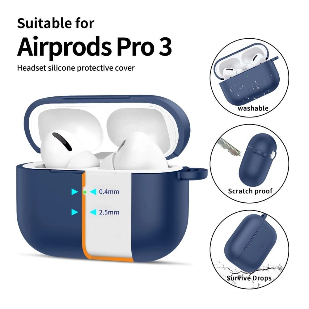 Tech-Protect Silikon-Haken für Apple AirPods Pro 3 Navy Blau - 4