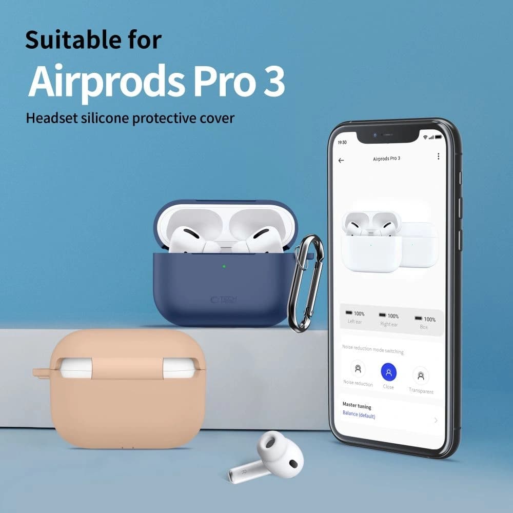 Tech-Protect Silikon-Haken für Apple AirPods Pro 3 Navy Blau - 5