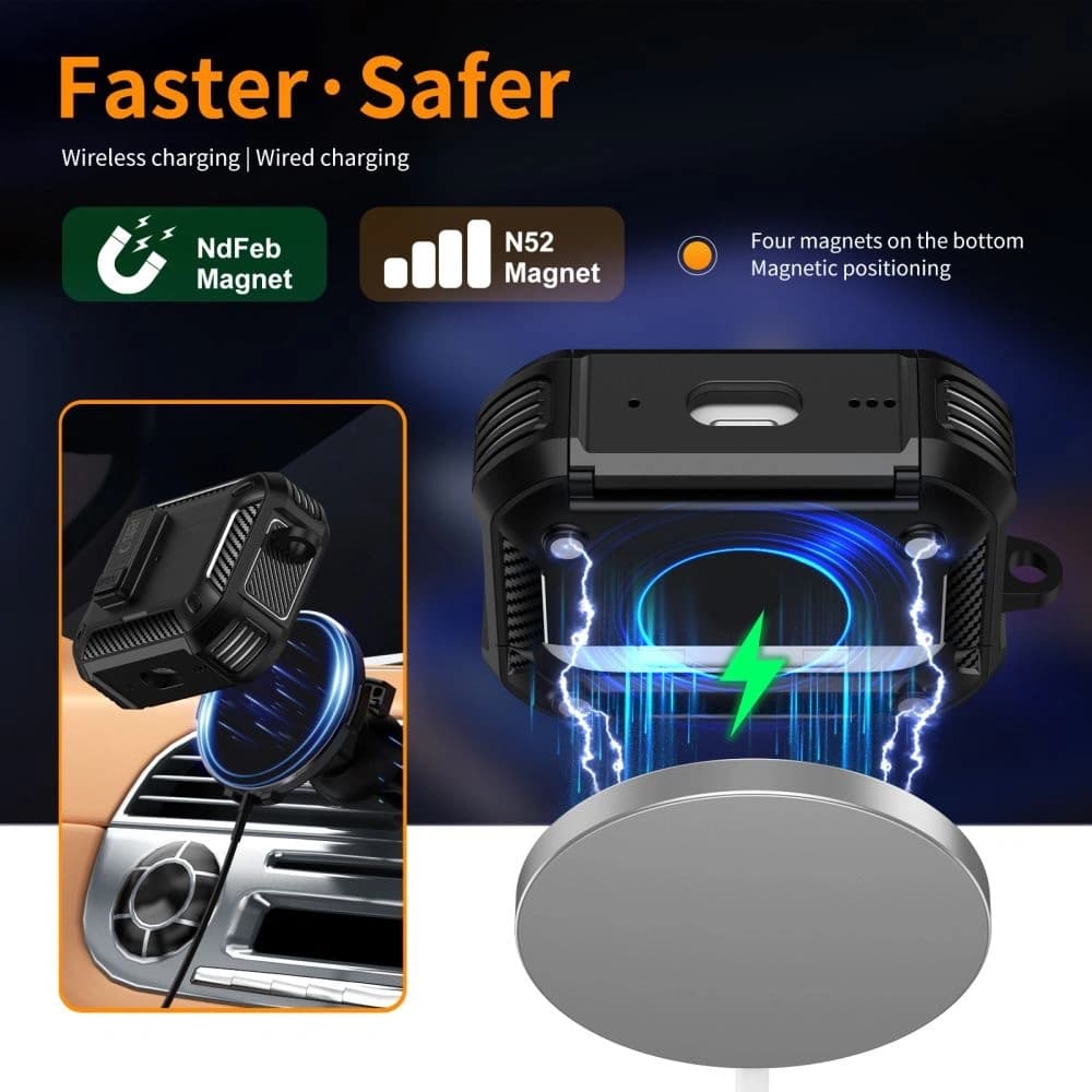 Tech-Protect Carbonox Magsafe Apple AirPods Pro 3 Schwarz - 3