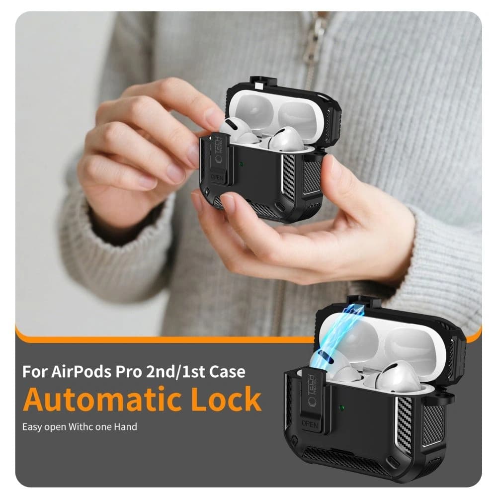 Tech-Protect Carbonox Magsafe Apple AirPods Pro 3 Schwarz - 5