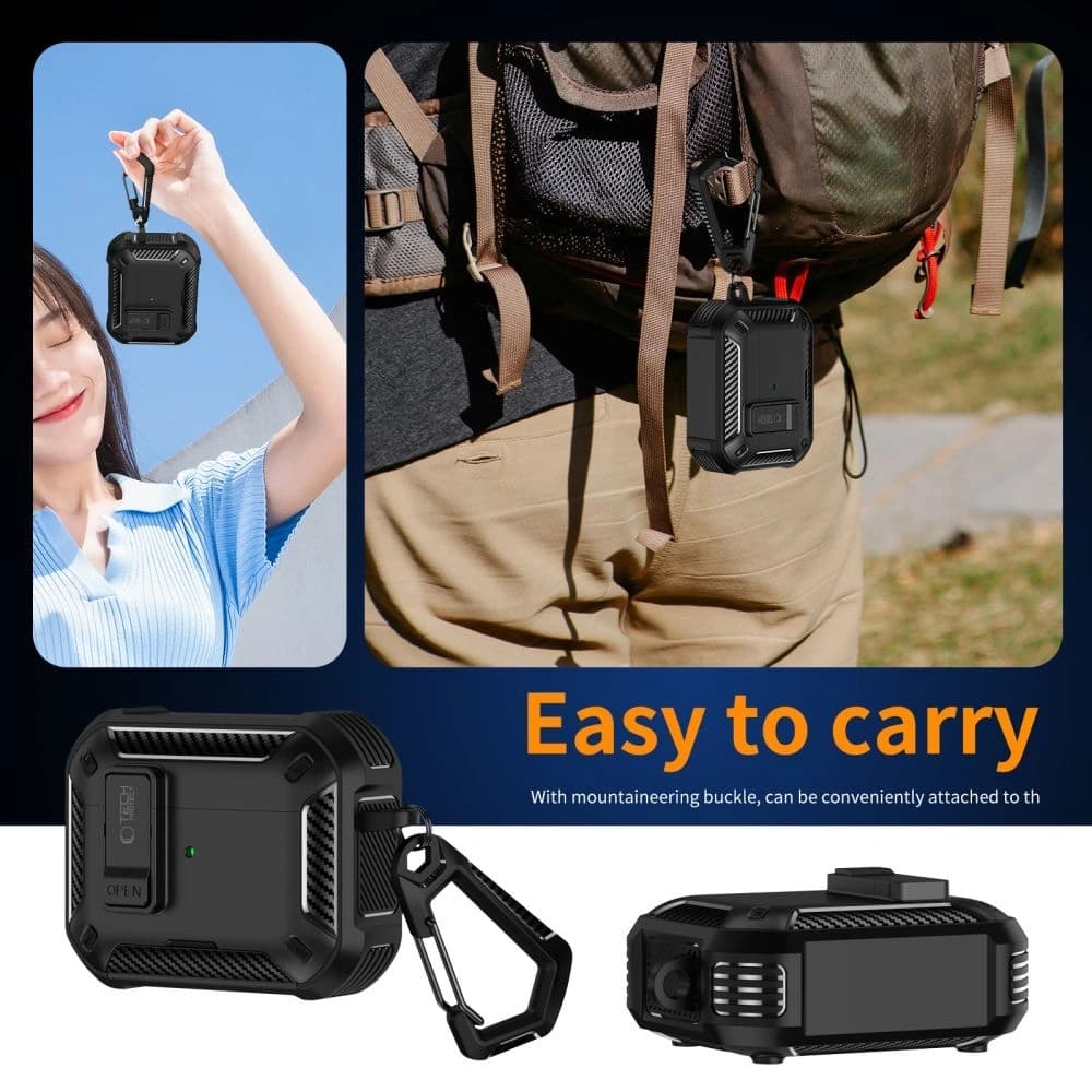 Tech-Protect Carbonox Magsafe Apple AirPods Pro 3 Schwarz - 8