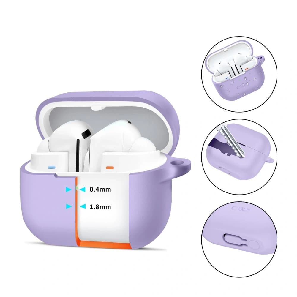 Tech-Protect Silikon-Haken für Samsung Galaxy Buds 3 / 3 FE / 3 Pro Lavendel - 2