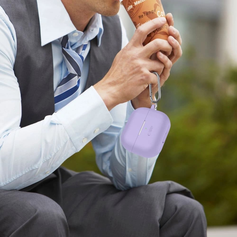 Tech-Protect Silikon-Haken für Samsung Galaxy Buds 3 / 3 FE / 3 Pro Lavendel - 8