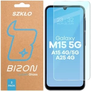 Szkło hartowane Bizon Glass Clear Duo do Samsung Galaxy A15 4G/5G / A25 5G / M15 5G [2 PACK]