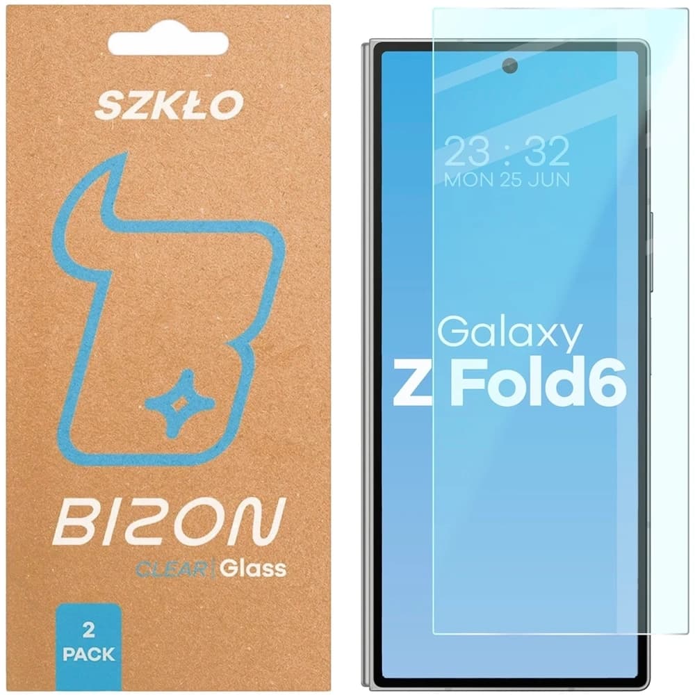 Bizon Glass Clear Duo Samsung Galaxy Z Fold6 [2 PACK] - 1