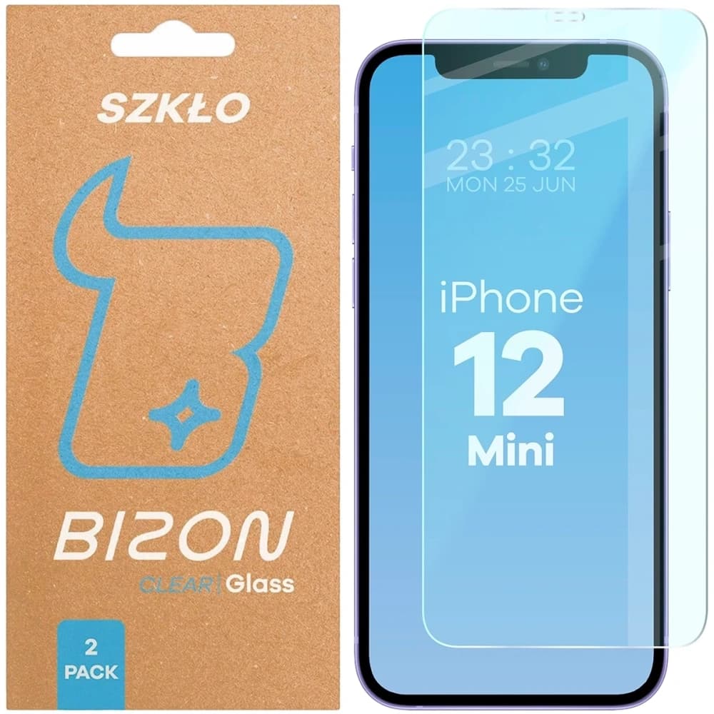 Bizon Glass Clear Duo Apple iPhone 12 Mini [2 PACK] - 1