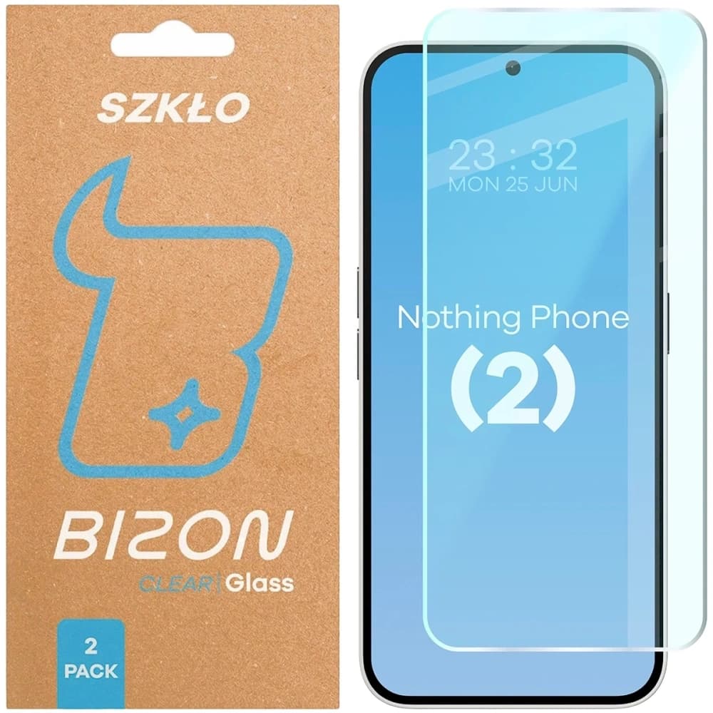 Bizon Glass Clear Duo Nothing Phone (2) [2 PACK] - 1