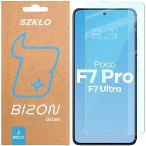 Bizon Glass Clear Duo Xiaomi POCO F7 Pro / F7 Ultra [2 PACK]