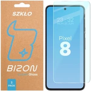 Bizon Glass Clear Duo Google Pixel 8 [2 PACK]