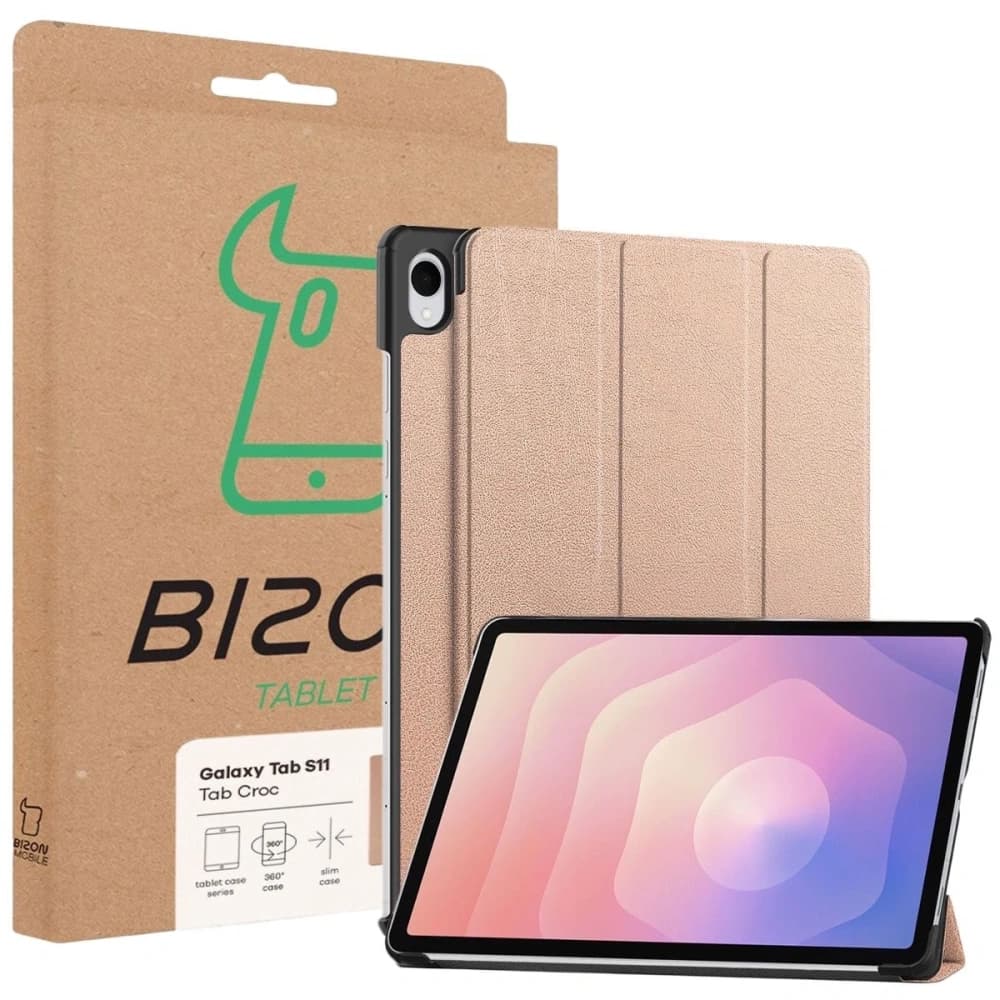 Bizon Case Tab Croc Samsung Galaxy Tab S11 Roségold - 8