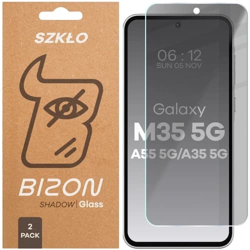 Bizon Glass Clear Shadow Samsung Galaxy M35 5G / A35 5G / A55 5G getönt [2 PACK]