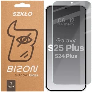 Bizon Glass Clear Shadow Samsung Galaxy S25+ Plus / S24+ Plus tinted [2 PACK]
