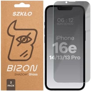 Bizon Glass Clear Shadow Apple iPhone 17e / 16e / 14 / 13 Pro / 13 getönt [2 PACK]