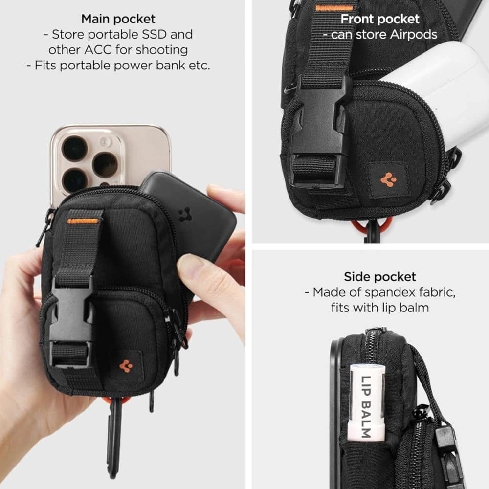 Spigen Snap Zip MagSafe Pouch Black - 6