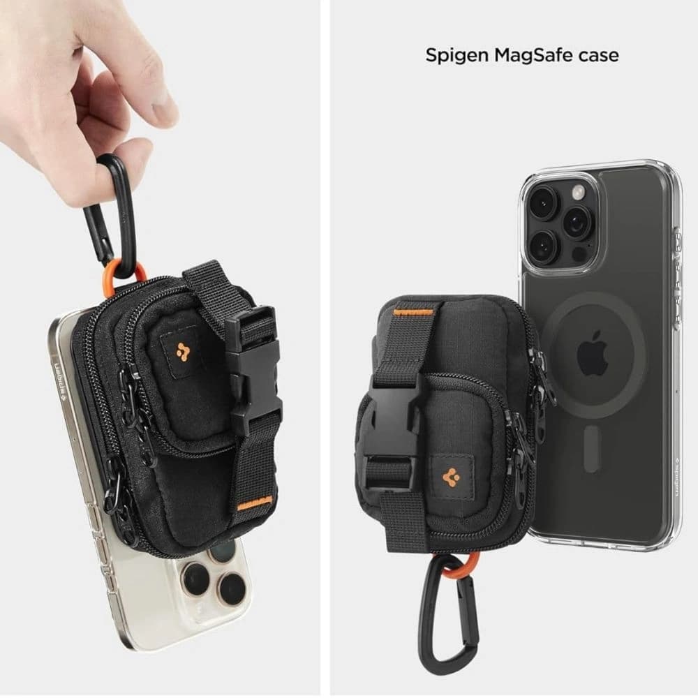 Spigen Snap Zip MagSafe Pouch Black - 7