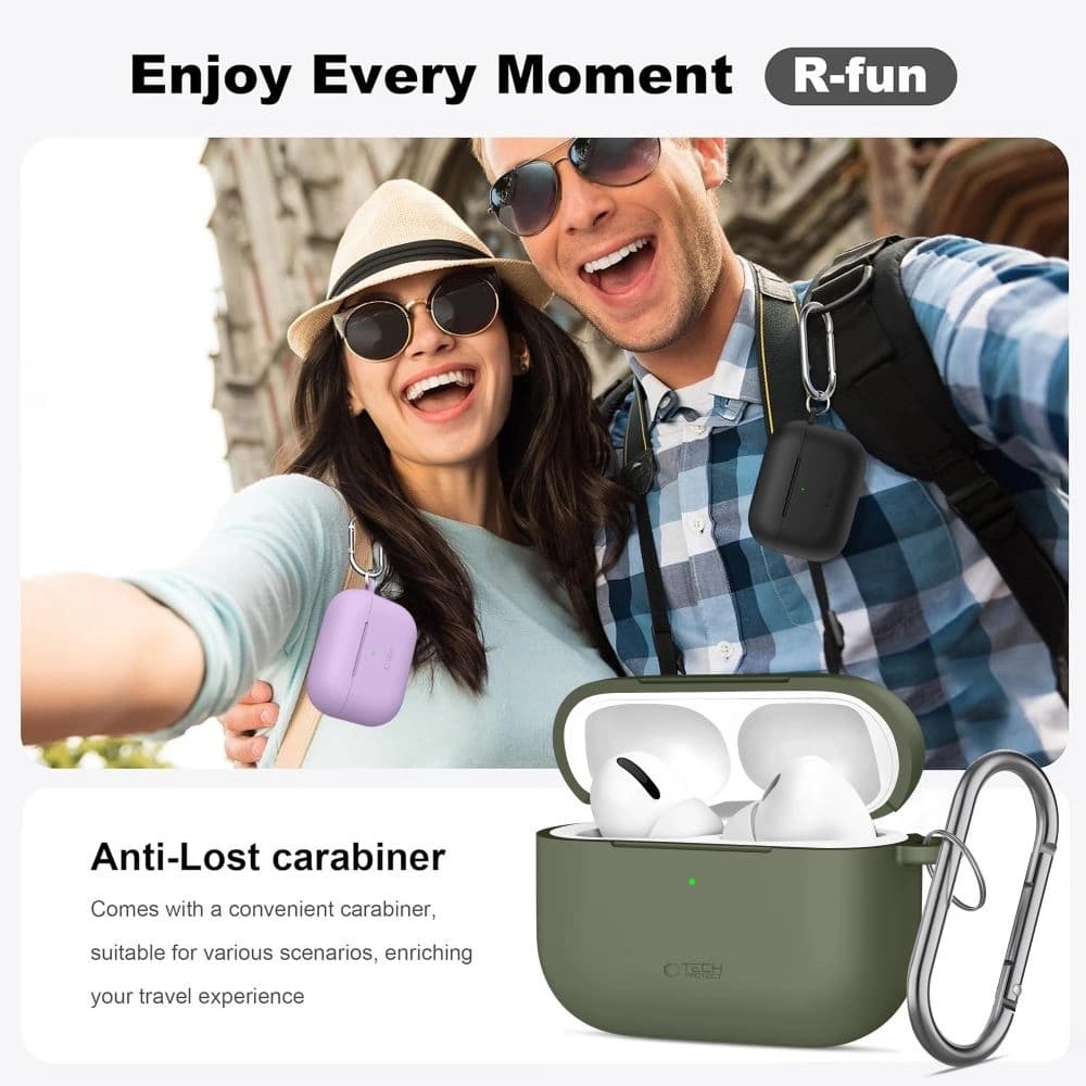 Tech-Protect Silikon-Haken für Apple AirPods Pro 3 Baby Blau - 7