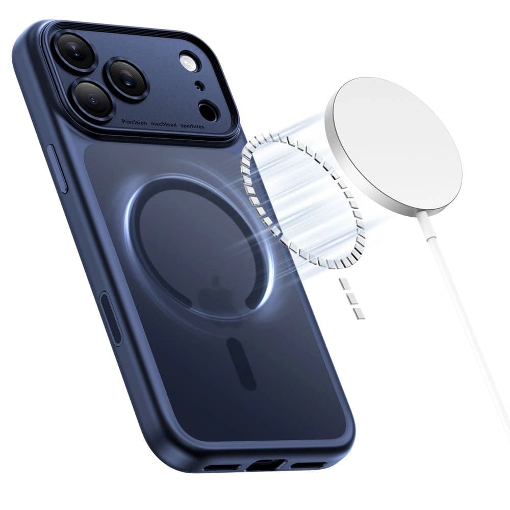 Tech-Protect Magpeak MagSafe CC Apple iPhone 17 Pro Max Matt Tiefblau - 3