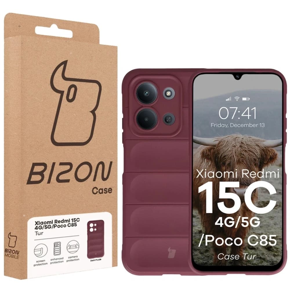 Bizon Case Tur Xiaomi Redmi 15C 4G / 5G / POCO C85 4G 173mm burgundy - 8