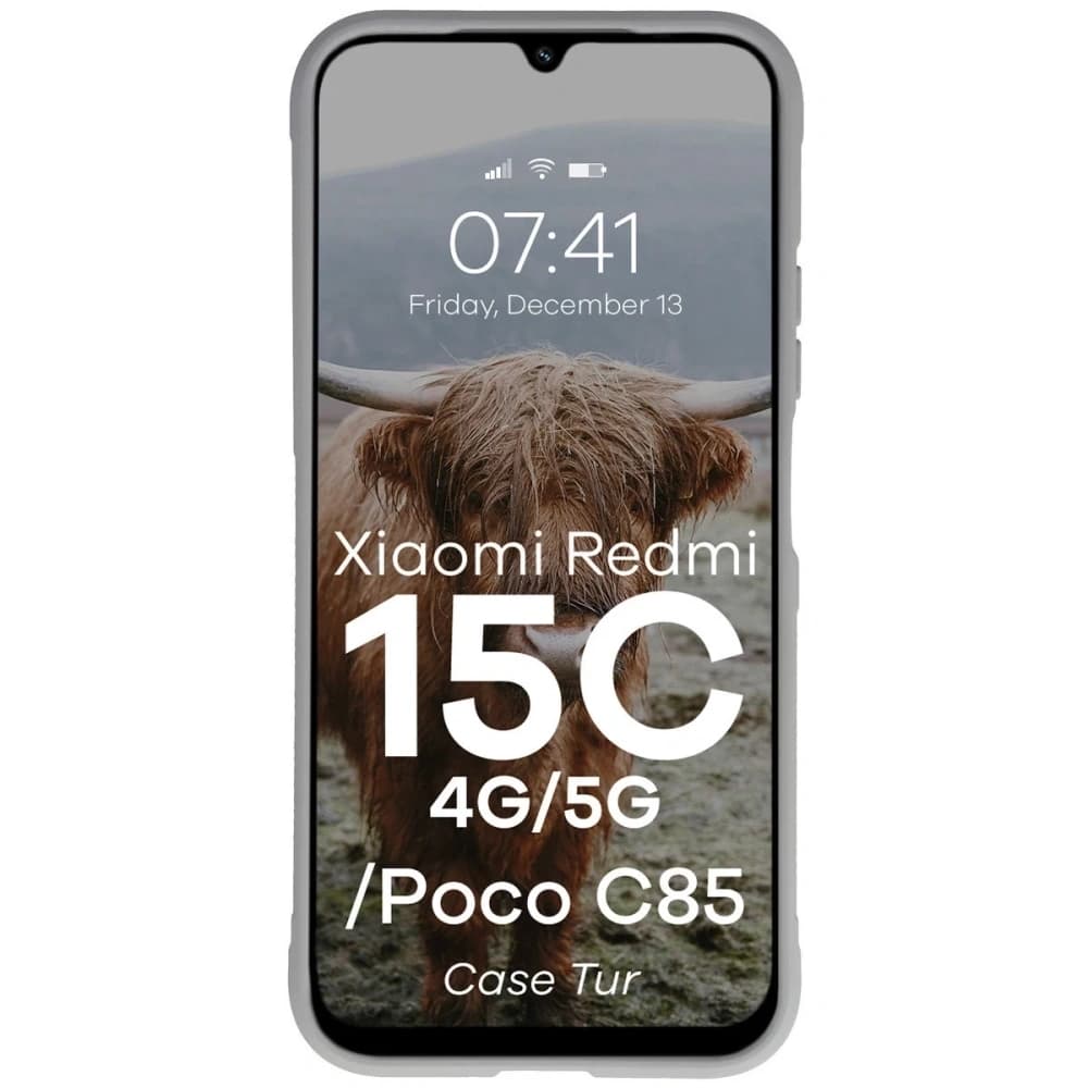 Bizon Case Tur Xiaomi Redmi 15C 4G / 5G / POCO C85 4G 173mm hellgrau - 5