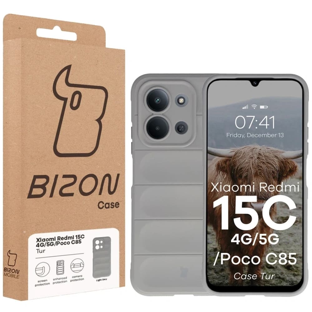 Bizon Case Tur Xiaomi Redmi 15C 4G / 5G / POCO C85 4G 173mm hellgrau - 8