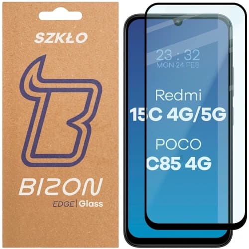 Bizon Glass Edge 2 Xiaomi Redmi 15C 4G / 5G / POCO C85 4G 173mm schwarzer Rahmen
