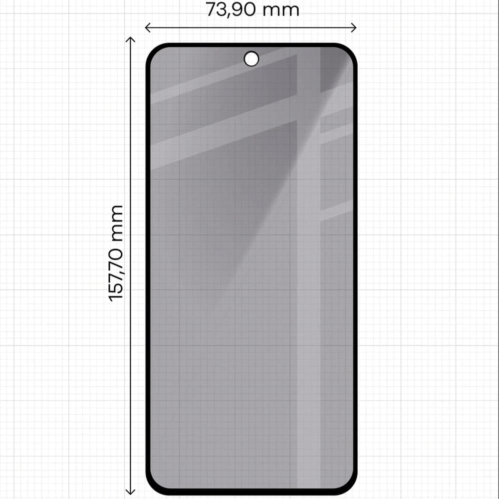 Prywatyzujące szkło hartowane Bizon Glass Edge Shadow Duo do Samsung Galaxy M35 5G / A35 5G / A55 5G przyciemniane z czarną ramką [2 PACK] - 2