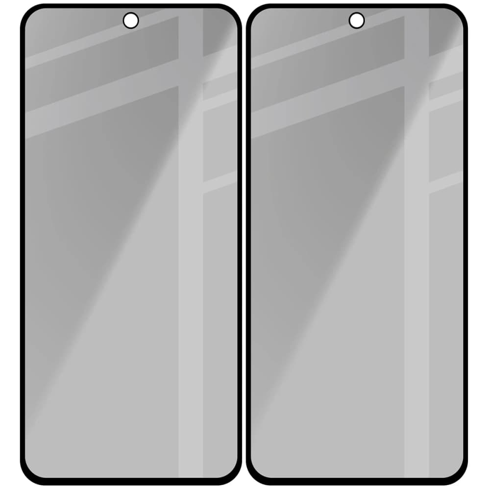 Prywatyzujące szkło hartowane Bizon Glass Edge Shadow Duo do Samsung Galaxy M35 5G / A35 5G / A55 5G przyciemniane z czarną ramką [2 PACK] - 4