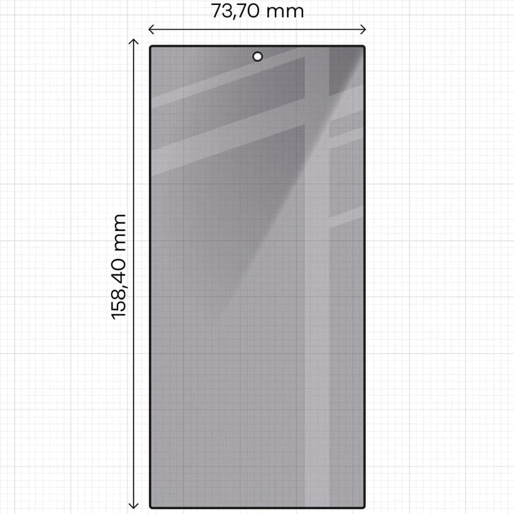 Bizon Glass Edge Shadow Duo Samsung Galaxy S24 Ultra getönt mit einem schwarzen Rahmen [2 PACK] - 2