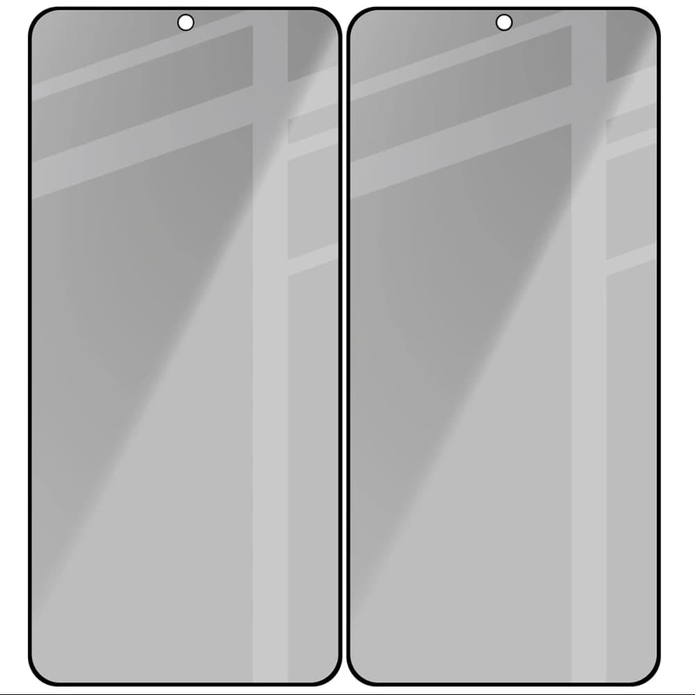 Bizon Glass Edge Shadow Duo Samsung Galaxy S25 / S24 getönt mit einem schwarzen Rahmen [2 PACK] - 4