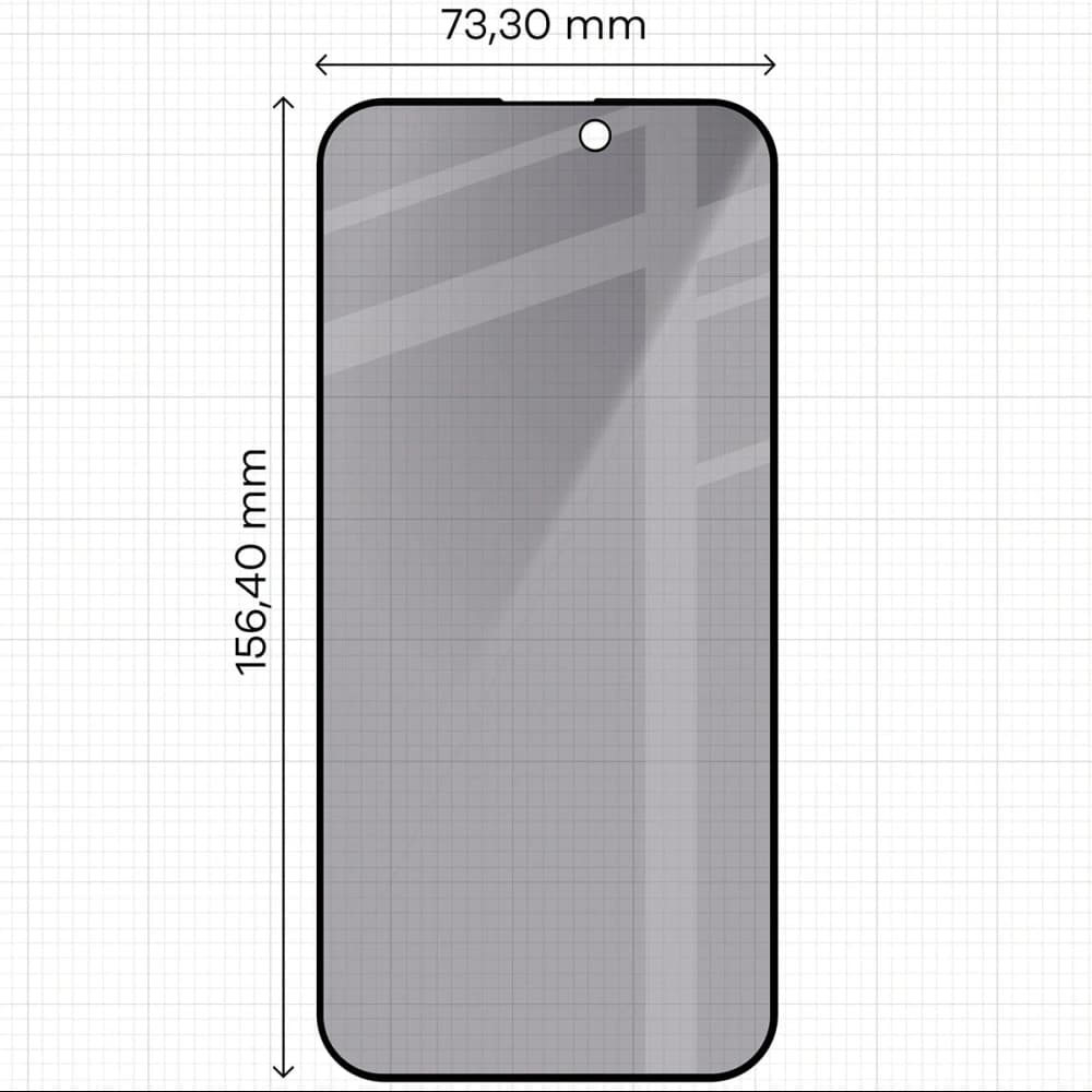 Bizon Glass Edge Shadow Duo Apple iPhone 15 Pro Max getönt mit einem schwarzen Rahmen [2 PACK] - 2