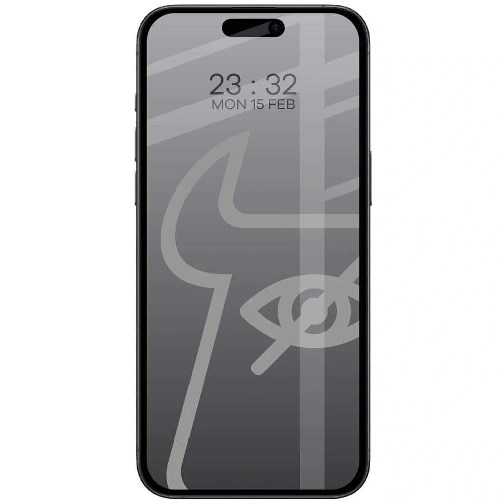 Bizon Glass Edge Shadow Duo Apple iPhone 15 Pro Max getönt mit einem schwarzen Rahmen [2 PACK] - 3