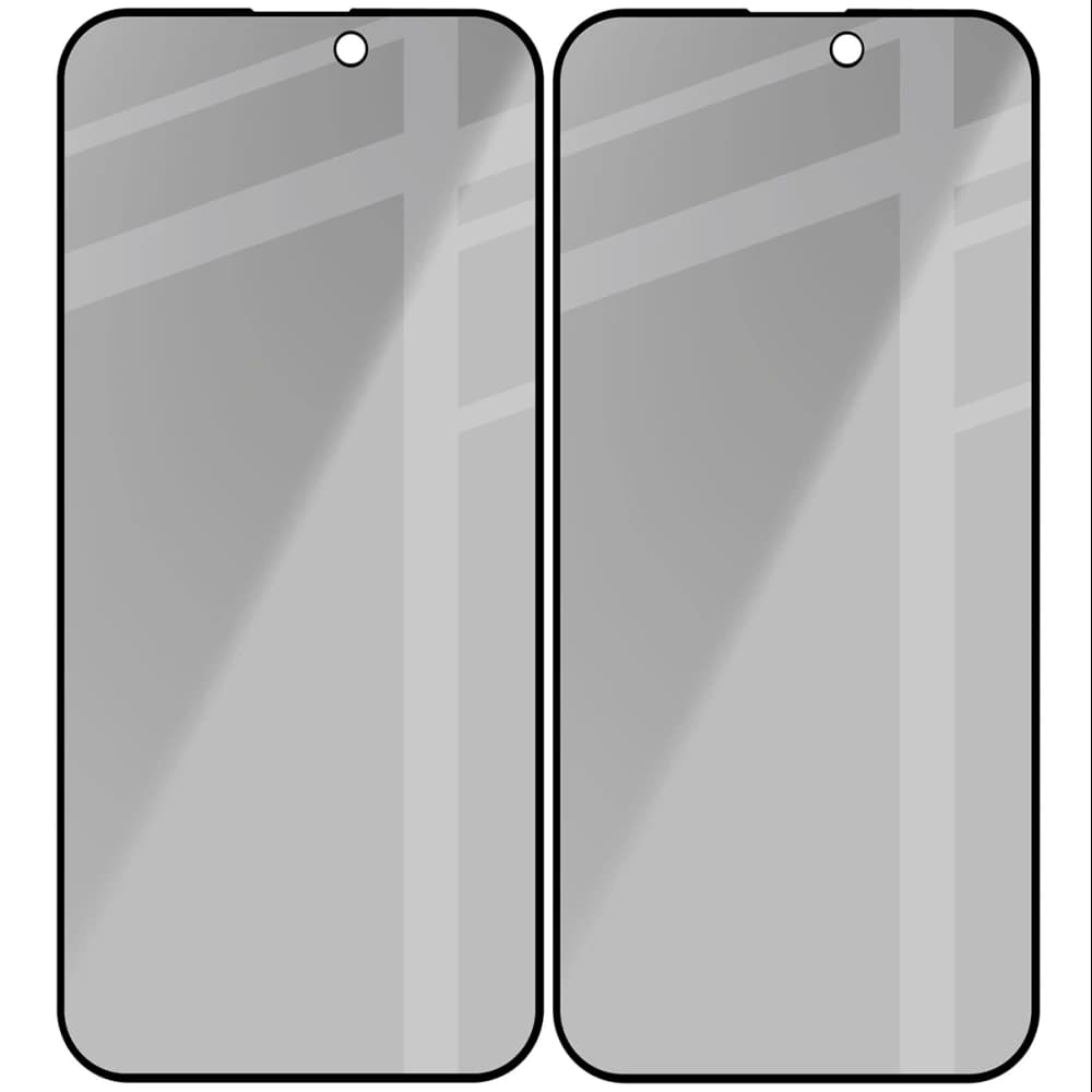 Bizon Glass Edge Shadow Duo Apple iPhone 15 Pro Max getönt mit einem schwarzen Rahmen [2 PACK] - 4