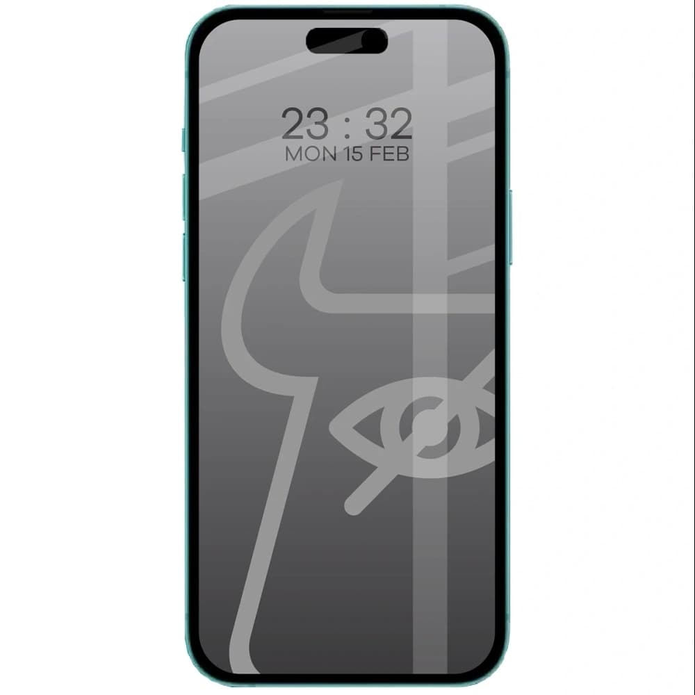 Bizon Glass Edge Shadow Duo Apple iPhone 15 / 16 getönt mit einem schwarzen Rahmen [2 PACK] - 3