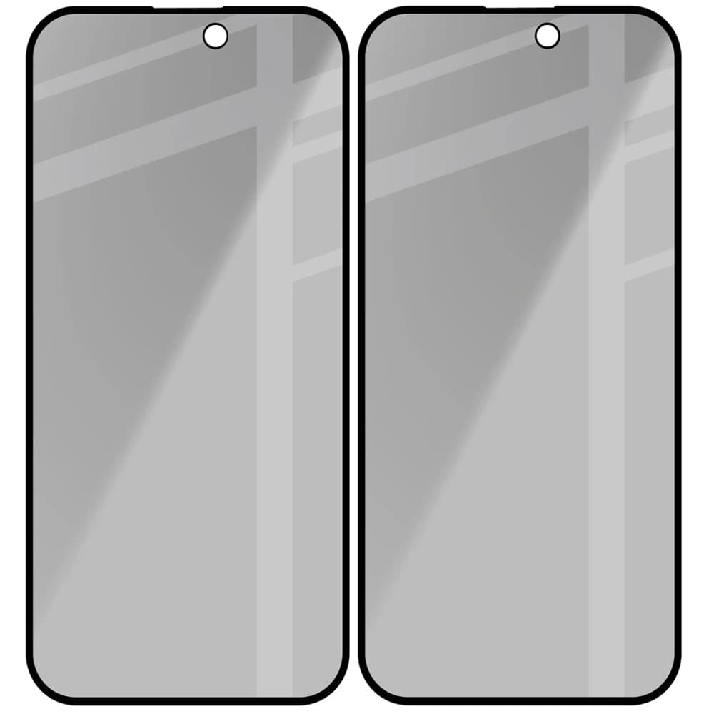 Bizon Glass Edge Shadow Duo Apple iPhone 15 / 16 getönt mit einem schwarzen Rahmen [2 PACK] - 4