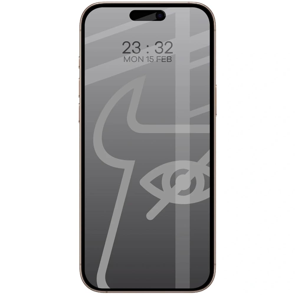 Bizon Glass Edge Shadow Duo Apple iPhone 16 Pro Max tinted with a black frame [2 PACK] - 3