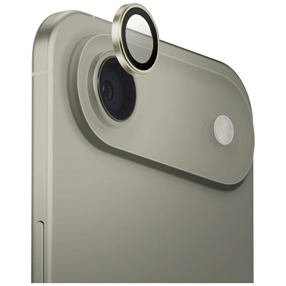 UNIQ Optix Aluminium Camera Lens Protector Apple iPhone Air with an applicator gold - 1