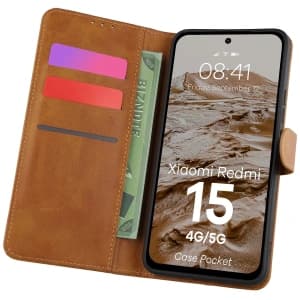 Bizon Case Tasche Xiaomi Redmi 15 4G / 5G braun