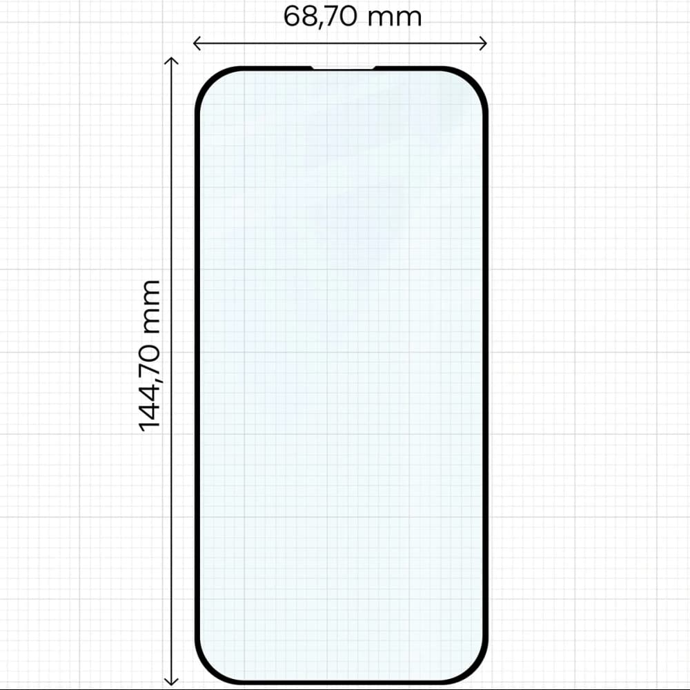Bizon Glass Edge Duo Apple iPhone 15 / 16 schwarzer Rahmen [2 PACK] - 2