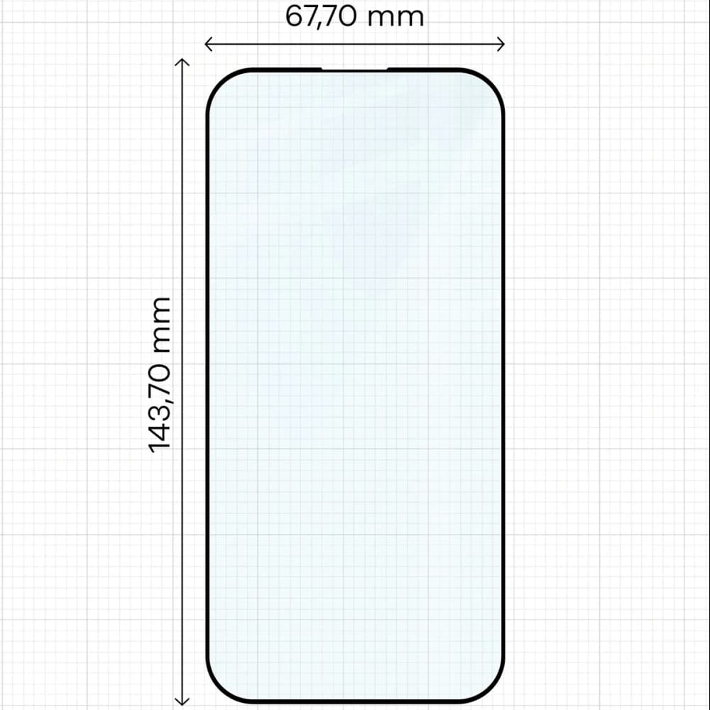 Bizon Glass Edge Duo Apple iPhone 15 Pro schwarzer Rahmen [2 PACK] - 2