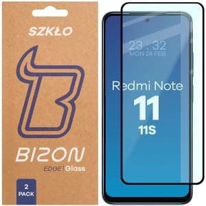 Bizon Glass Edge Duo Xiaomi Redmi Note 11 / 11S 4G black frame [2 PACK]