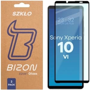Bizon Glass Edge Duo Sony Xperia 10 VI black frame [2 PACK]