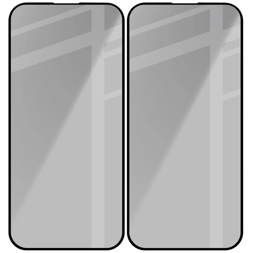 Bizon Glass Edge Shadow Duo Apple iPhone 15 Pro getönt mit einem schwarzen Rahmen [2 PACK] - 4