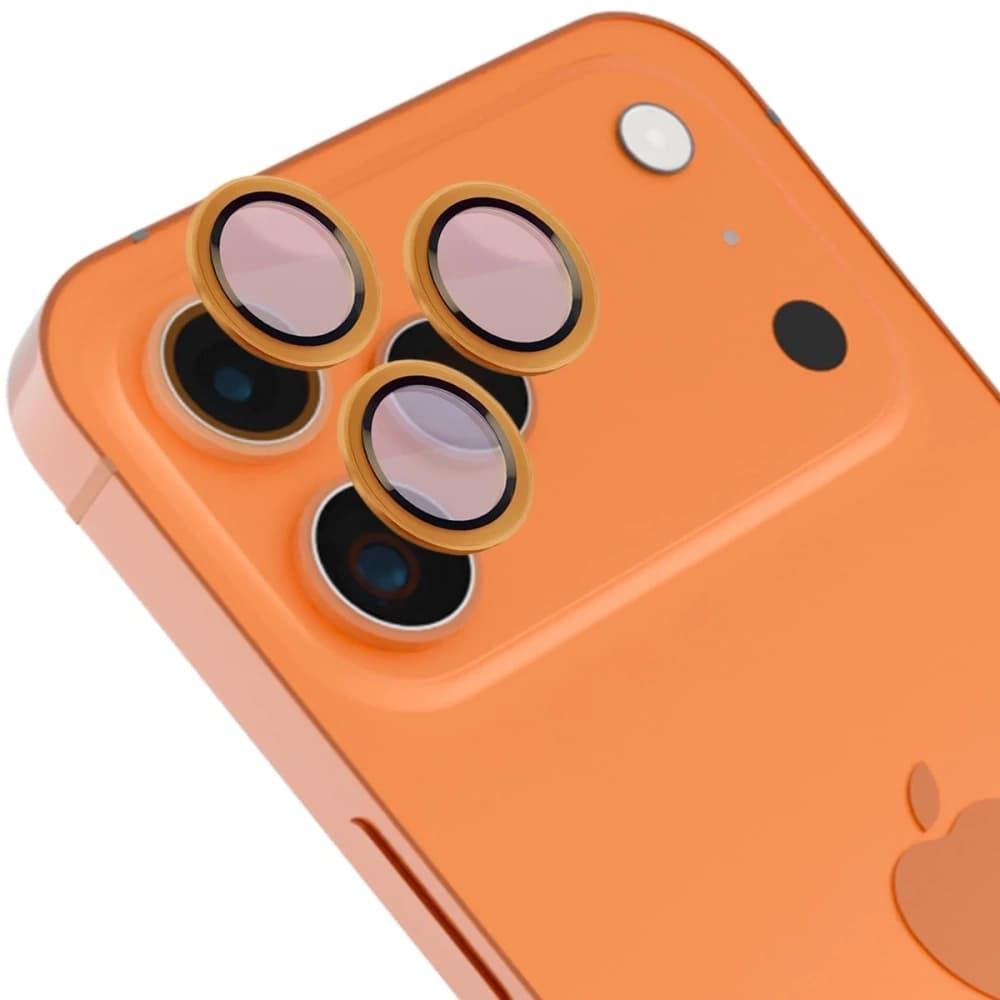 Bizon Glass Snap Lens Apple iPhone 17 Pro / 17 Pro Max orange frame - 1